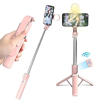 Amazon | 自撮り棒 スマホ 三脚 【2024最新ミニモデル】 自 撮り